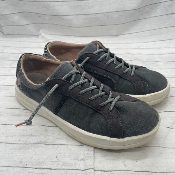 Hey Dude Shoes Hey Dude Karina Jet Black Womens Size 7 Snake Lace